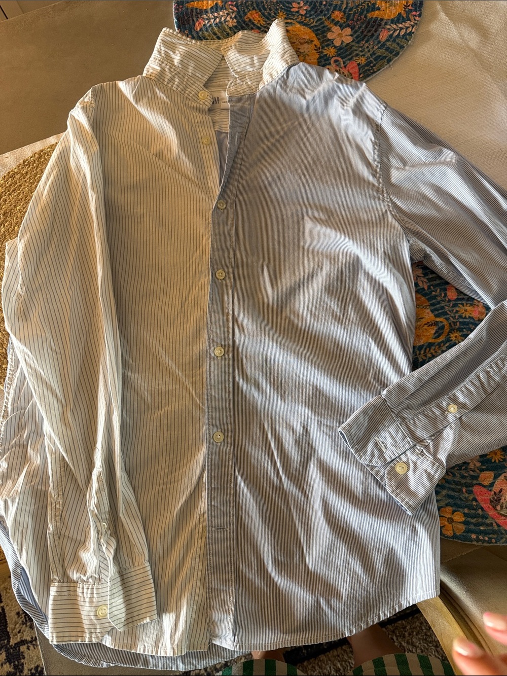 GAP Two-Tone Light Blue and White Button-Down Shirt- Can be Men's or Women!'s